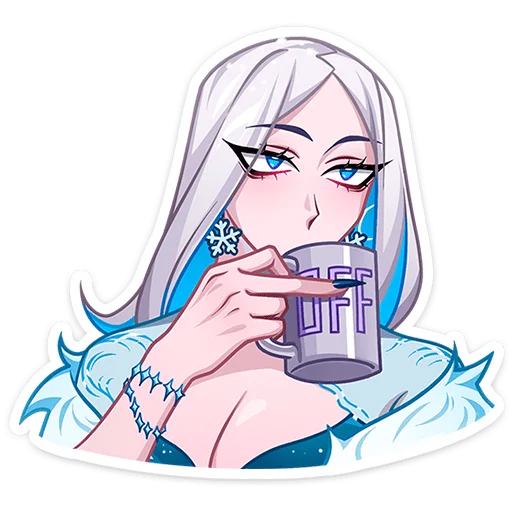 🥱 Стикер «Снежная Карина» для Telegram