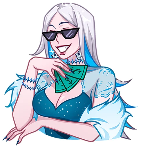 😎 Стикер «Снежная Карина» для Telegram