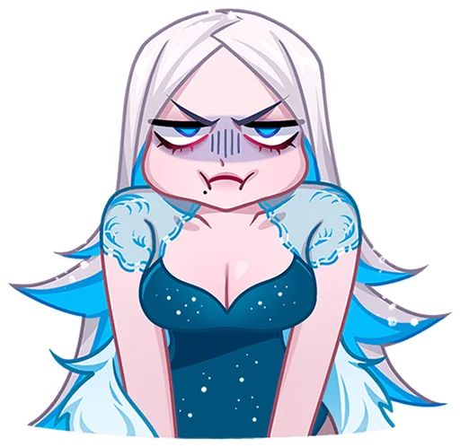 😡 Стикер «Снежная Карина» для Telegram