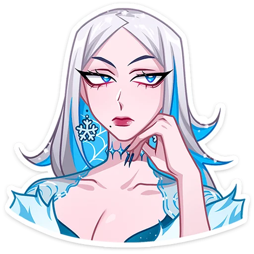 🙄 Стикер «Снежная Карина» для Telegram