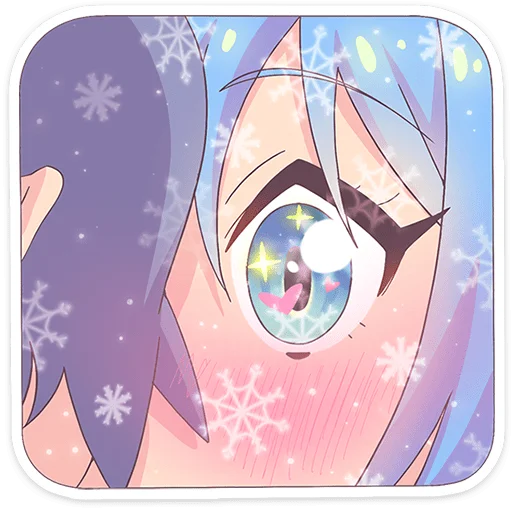 👁 Стикер «Снегурочка Юко» для Telegram