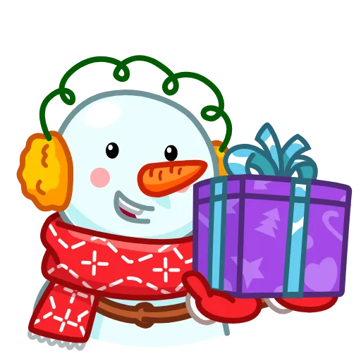 🥳 Эмодзи «Снеговик» для Telegram