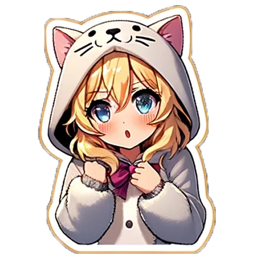 😵‍💫 Стикер «Snow Peach Kitty» для Telegram