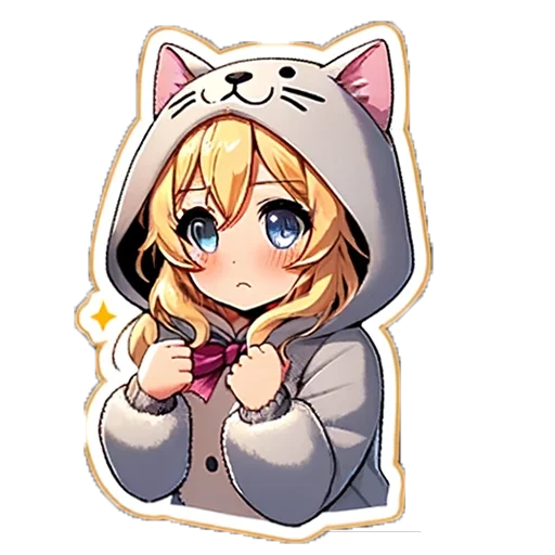 😢 Стикер «Snow Peach Kitty» для Telegram