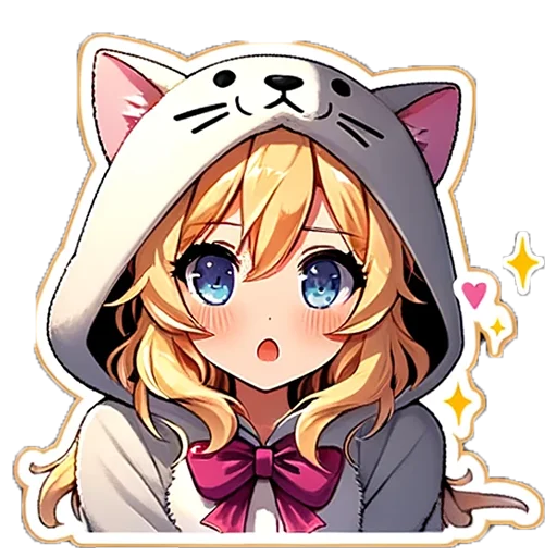 🥹 Стикер «Snow Peach Kitty» для Telegram