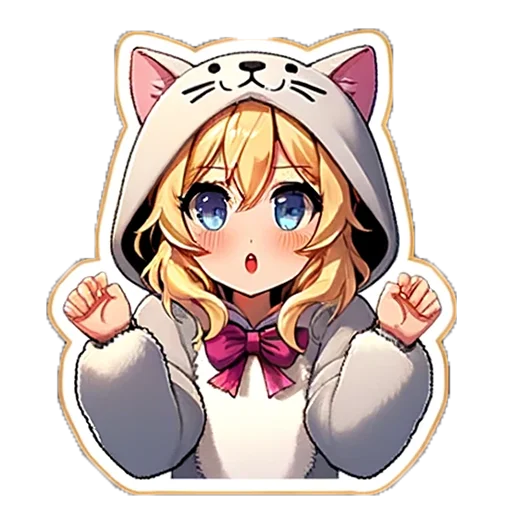 😱 Стикер «Snow Peach Kitty» для Telegram