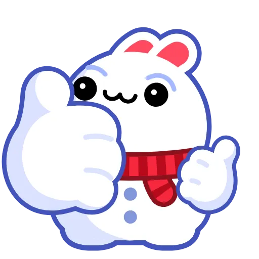 👍 Эмодзи «Snow Rabbit Pack» для Telegram