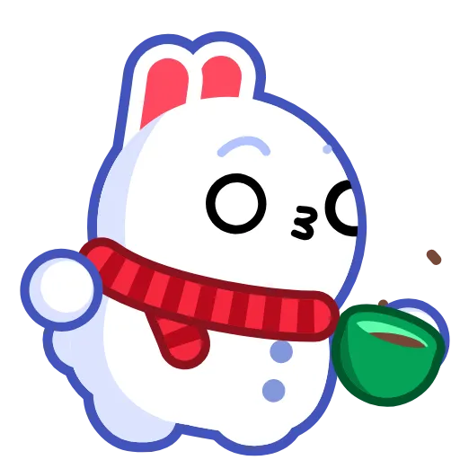 😳 Эмодзи «Snow Rabbit Pack» для Telegram