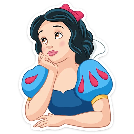🙄 Стикер «Белоснежка и семь гномов» для Telegram