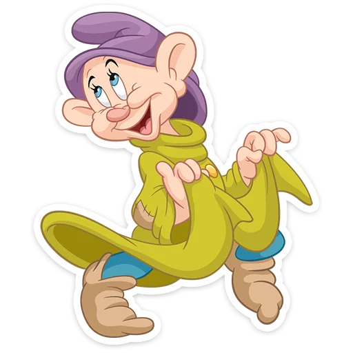 ☺️ Стикер «Белоснежка и семь гномов» для Telegram
