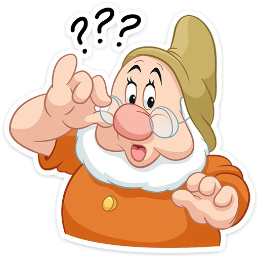 😨 Стикер «Белоснежка и семь гномов» для Telegram