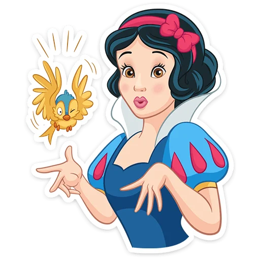 😯 Стикер «Белоснежка и семь гномов» для Telegram