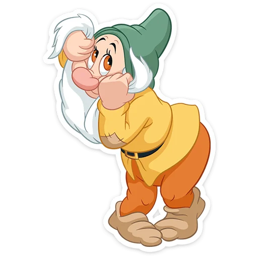 😊 Стикер «Белоснежка и семь гномов» для Telegram