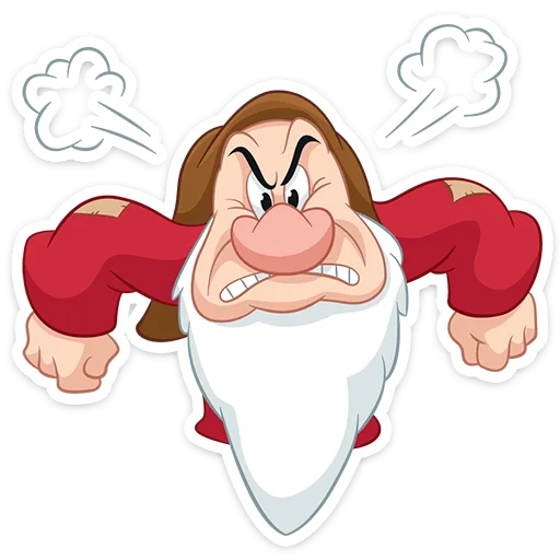 😤 Стикер «Белоснежка и семь гномов» для Telegram