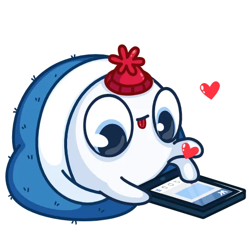 ❤️ Стикер «Снежок» для Telegram