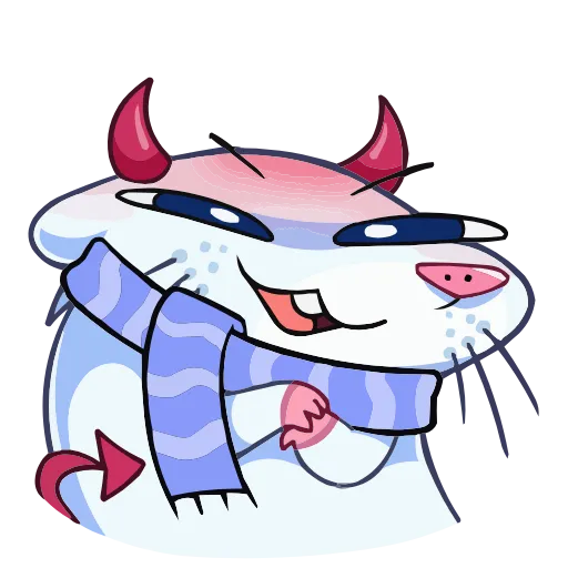 😈 Эмодзи «Снежная Нутри» для Telegram