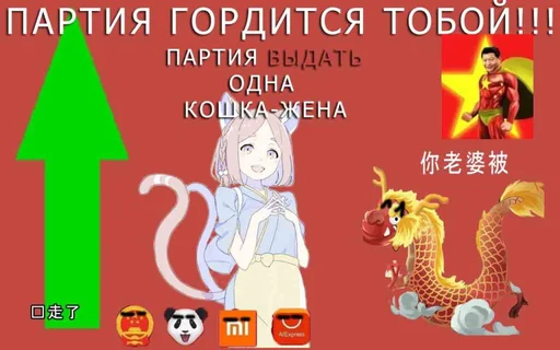 🐱 Стикер «Social credit china» для Telegram