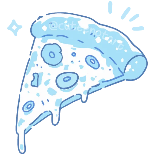 🍕 Стикер «голубой шепот» для Telegram