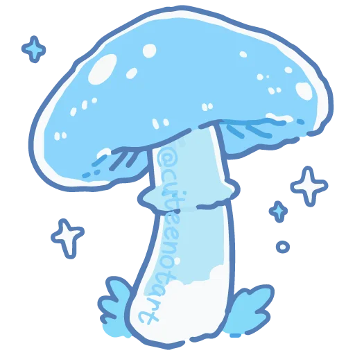 🍄‍🟫 Стикер «голубой шепот» для Telegram