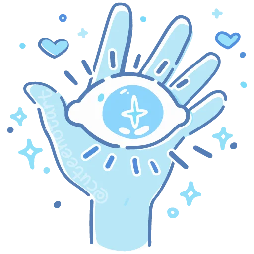 👁 Стикер «голубой шепот» для Telegram