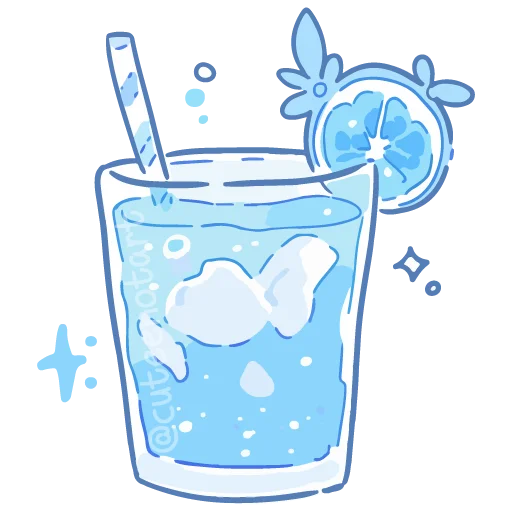 🥃 Стикер «голубой шепот» для Telegram