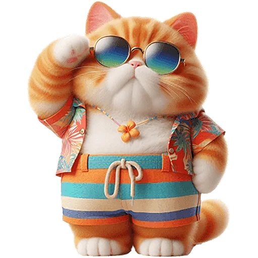 🫡 Стикер «Летний котик» для Telegram