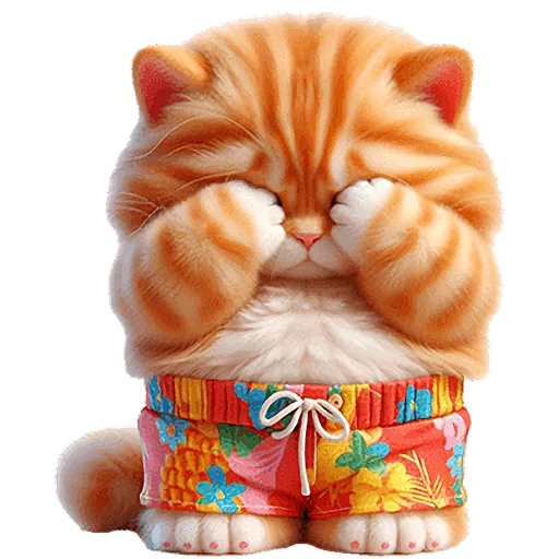 🫣 Стикер «Летний котик» для Telegram