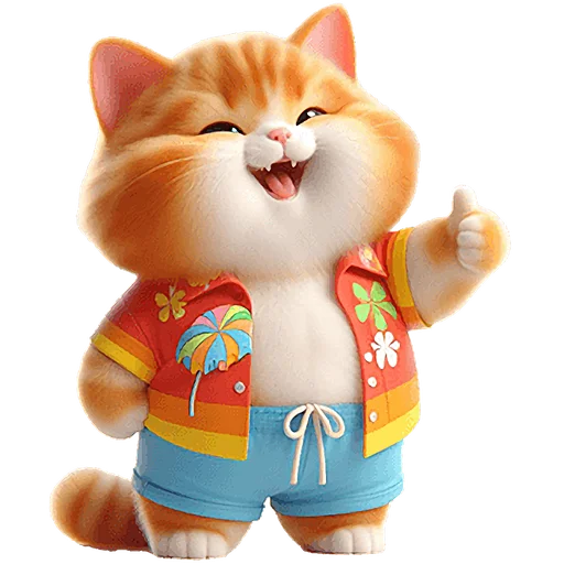 👍 Стикер «Летний котик» для Telegram