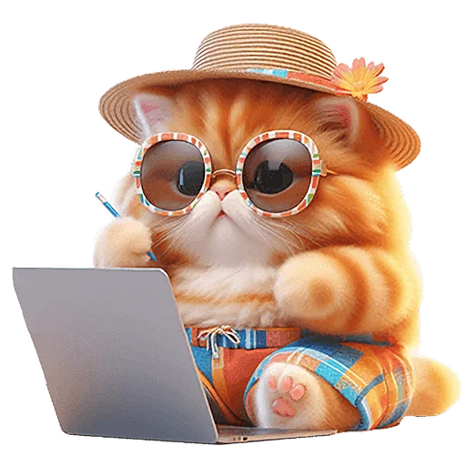 💻 Стикер «Летний котик» для Telegram