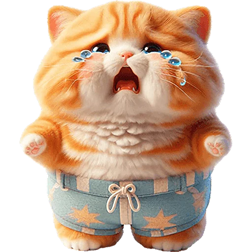 😭 Стикер «Летний котик» для Telegram