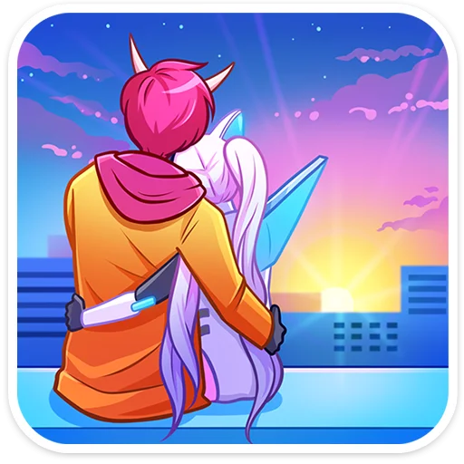 🌆 Стикер «Сонна и Рюдзи» для Telegram