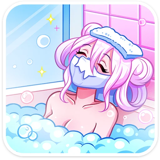 🛀 Стикер «Сонна и Рюдзи» для Telegram