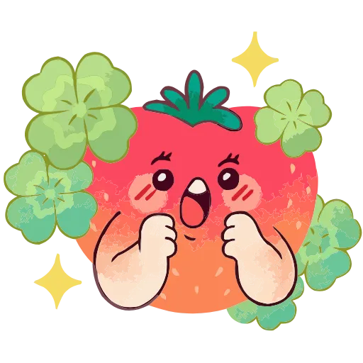 🍀 Эмодзи «Клубничка Сонечка» для Telegram
