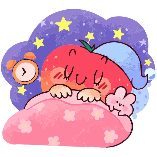 😴 Эмодзи «Клубничка Сонечка» для Telegram