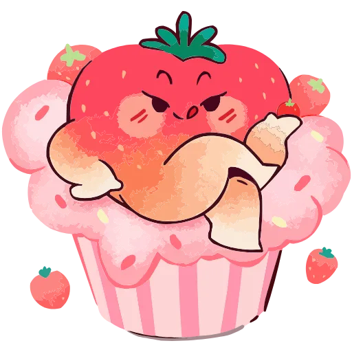 🧁 Эмодзи «Клубничка Сонечка» для Telegram