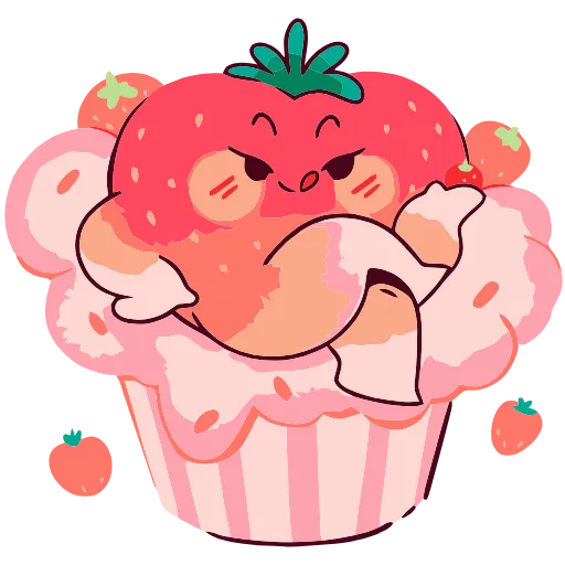 🧁 Эмодзи «Клубничная Сонечка» для Telegram