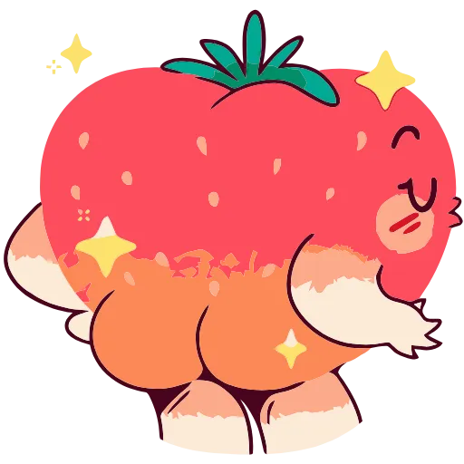 🍑 Эмодзи «Клубничная Сонечка» для Telegram