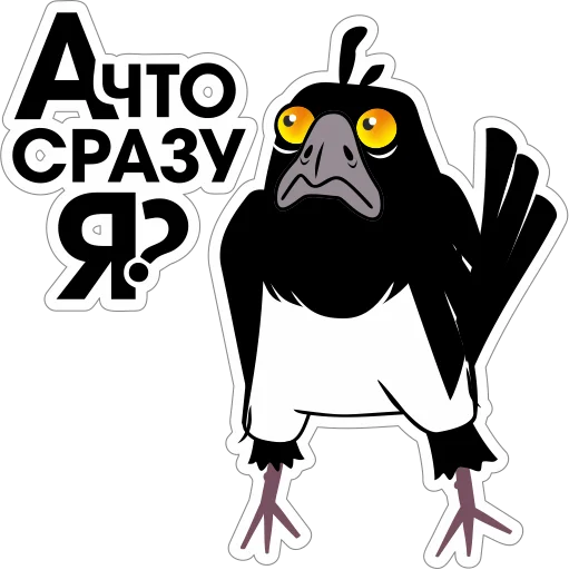 😣 Стикер «Сорока Глафира» для Telegram