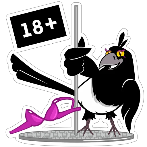 🔞 Стикер «Сорока Глафира» для Telegram