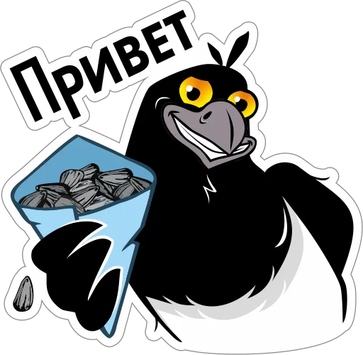 👋 Стикер «Сорока Глафира» для Telegram