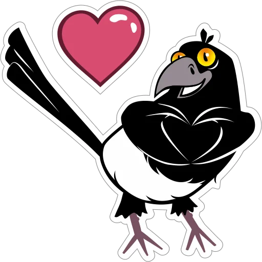 😘 Стикер «Сорока Глафира» для Telegram