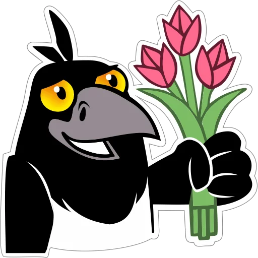 💐 Стикер «Сорока Глафира» для Telegram