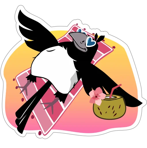 ☀️ Стикер «Сорока Глафира» для Telegram