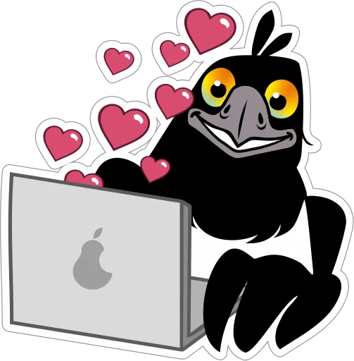 🥰 Стикер «Сорока Глафира» для Telegram