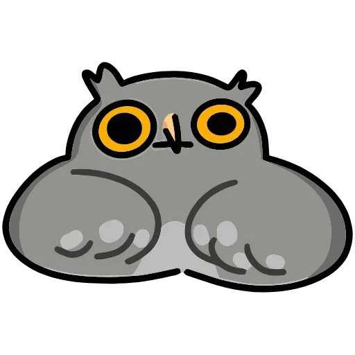 😐 Эмодзи «Сова Вова» для Telegram