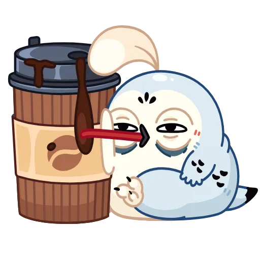 ☕️ Эмодзи «👋 Анимированный набор эмоджи с совом Буком из ВК ()» для Telegram