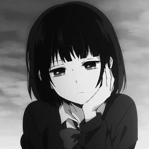 🤔 Стикер «Аниме грусть Anime sadness» для Telegram