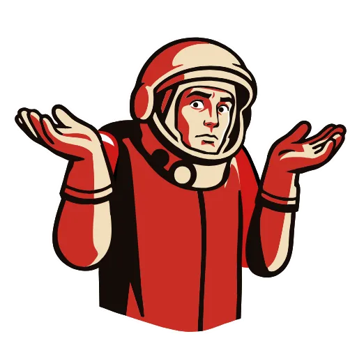 🤷‍♀️ Стикер «Космос наш» для Telegram