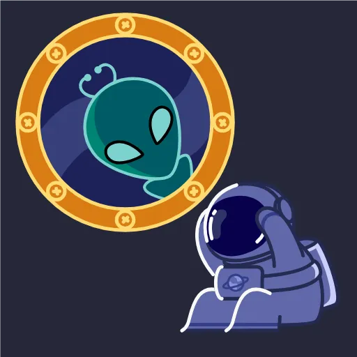 😨 Стикер «Космонавт» для Telegram