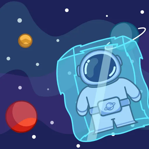 🥶 Стикер «Космонавт» для Telegram